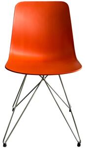Oranžová plastová jídelní židle Gaber UNIK TC