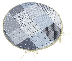 BELLATEX Sedák Adéla kulatý hladký Šedá průměr 40 cm