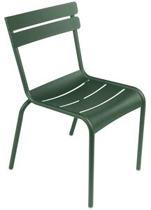 Tmavě zelená kovová zahradní židle Fermob Luxembourg