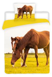 Bavlněné povlečení Horses, 140 x 200 cm, 70 x 90 cm