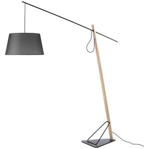 Šedá stojací lampa Angel Cerdá No. 8035, 230 cm