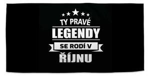 Sablio Ručník Ty pravé legendy se rodí v říjnu - 30x50 cm
