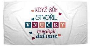 Sablio Ručník Když Bůh stvořil vnučky - 30x50 cm