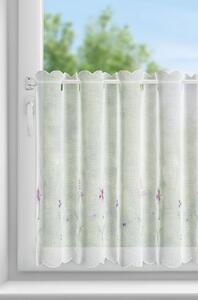 KRÁTKÁ ZÁCLONA NA POUTKÁCH INESA 150X70 CM KVĚTY