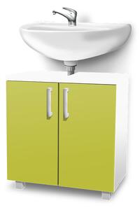Koupelnová skříňka pod umyvadlo K7 barva skříňky: bílá 113, barva dvířek: lemon lesk