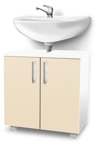 Koupelnová skříňka pod umyvadlo K7 barva skříňky: bílá 113, barva dvířek: jasmín lesk