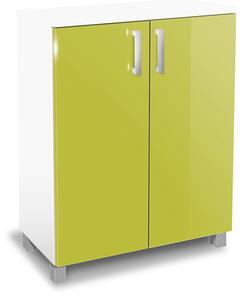 Koupelnová skříňka K2 barva skříňky: bílá 113, barva dvířek: lemon lesk