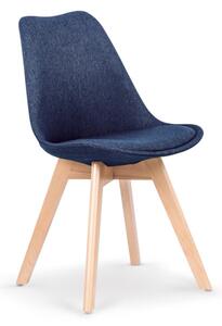 Jídelní židle SIMBA, 48x83x54, tmavě modrá/buk