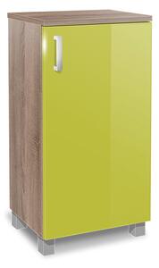 Koupelnová skříňka K5 barva skříňky: dub sonoma tmavá, barva dvířek: lemon lesk