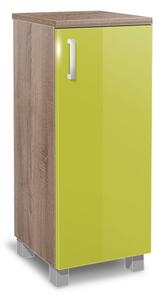 Koupelnová skříňka K6 barva skříňky: dub sonoma tmavá, barva dvířek: lemon lesk