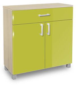 Koupelnová skříňka K23 barva skříňky: akát, barva dvířek: lemon lesk