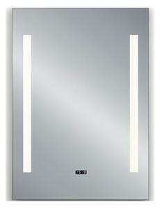 Trio 1790100 Ilona, zrcadlo s osvětlením a hodinami LED 15W, 3000K, IP20, rozměr 50x70cm, vypínač