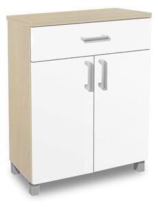 Koupelnová skříňka K24 barva skříňky: akát, barva dvířek: bílá lamino