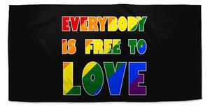 Sablio Ručník Everybody is free to love - 30x50 cm