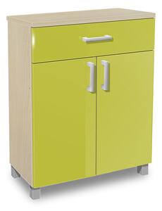 Koupelnová skříňka K24 barva skříňky: akát, barva dvířek: lemon lesk