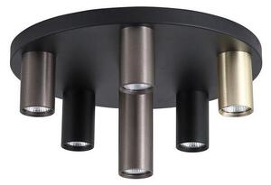 Searchlight 50570-6BK - Stropní svítidlo TUBES 6xGU10/10W/230V pr. 40 cm