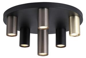 Searchlight 50570-6BK - Stropní svítidlo TUBES 6xGU10/10W/230V pr. 40 cm