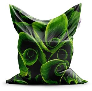 Sablio Sedací vak Classic Zelené listy - 150x100 cm