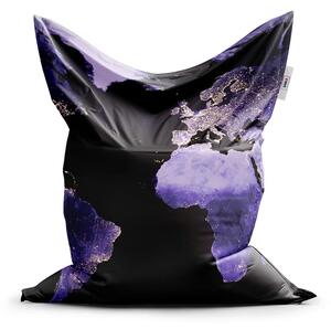 Sablio Sedací vak Classic Světelná mapa světa - 150x100 cm