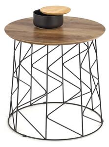 Konfereční stolek MUSAKA, 50x50x50, ořech/černá