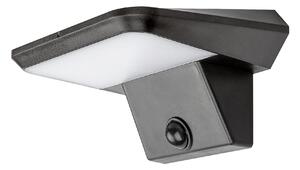 Rabalux 77005 - Venkovní nástěnné solární LED svítidlo Qesa 10W, 4000K, 460lm, IP44, černá/bílá + senzor