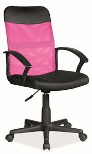 Dětská židle Q-702, 49x95-105x48, růžová/černá