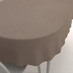 Biante Dekorační oválný ubrus BKR-502 Světle hnědý režný 60x100 cm
