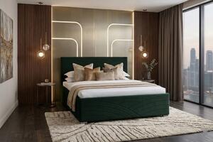 Postel DIDI 180x200 cm Zelená Bez matrace