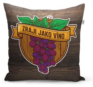 Sablio Polštář Zraji jako víno: 40x40 cm