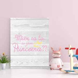 Sablio Dárková cedulka Můžu za to, že jsem princezna: 30x40 cm