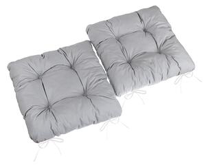 BELLATEX Sedák Adéla prošívaný - SET 2ks Šedá 40x40 cm