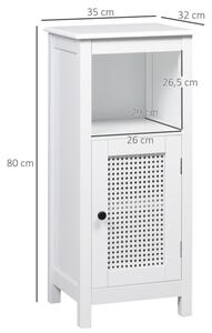 Kleankin Koupelnová skříňka bílá, 80 x 35 x 32 cm