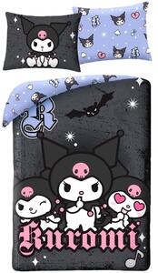 Ložní povlečení z mikrovlákna Kuromi - motiv Midnight Punk - 70x90 cm + 140x200 cm
