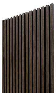 Akustický panel s dřevěnou dýhou - dekor ořech tmavý | 244 x 60,5 cm | .cz