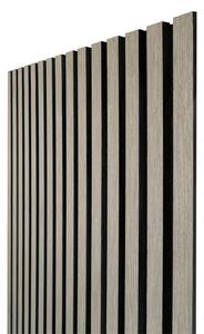 Akustický panel s dřevěnou dýhou - dekor dub šedý | 244 x 60,5 cm | .cz