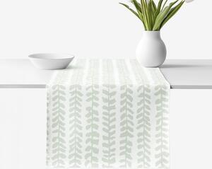 Goldea běhoun na stůl 100% bavlněné plátno - skandinávské lístky 20x120 cm
