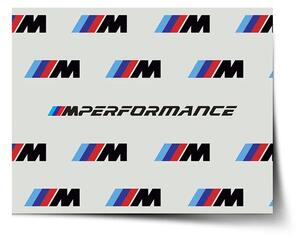 Sablio Plakát MPERFORMANCE bílý vzor - 60x40 cm