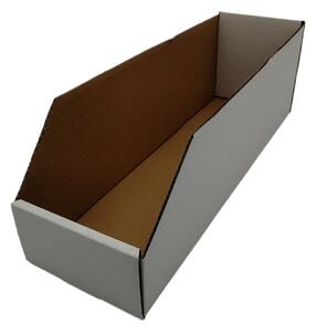 KARTON PAK Úložné boxy na oblečení, organizéry do skříně BÍLÝ KARTON 15x49cm