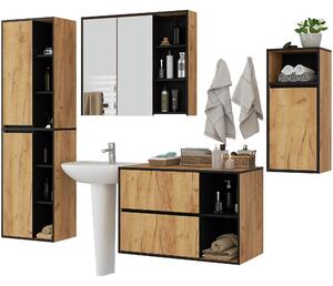 Ak furniture Koupelnová sestava VAMI dub craft/černá