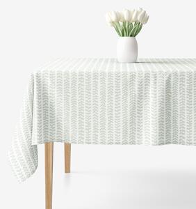 Goldea hranatý ubrus 100% bavlněné plátno - skandinávské lístky 120 x 180 cm