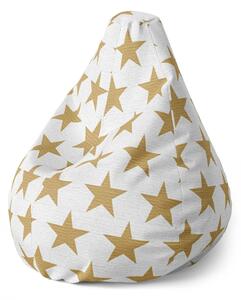 Sablio Sedací vak Pear Zlaté hvězdy - 70 x 95 x 15 cm
