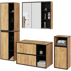 Ak furniture Koupelnová sestava VAMI II dub craft/černá