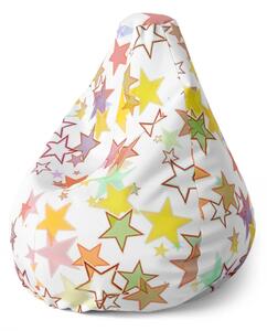 Sablio Sedací vak Pear Hvězdičky - 70 x 95 x 15 cm