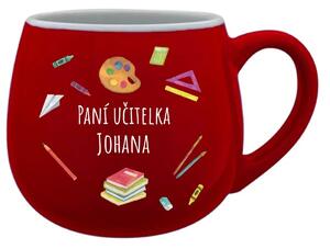 Personalizovaný keramický buclatý hrneček pro paní učitelku/pana učitele (pomůcky)