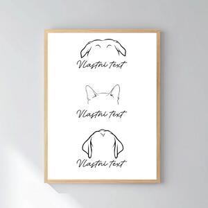 Personalizovaný magický fotoobraz v rámu - 30x40 - zvířecí ouška