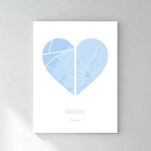 Personalizovaný magický fotoobraz v rámu - 30x40 - Dvě místa, jedno srdce