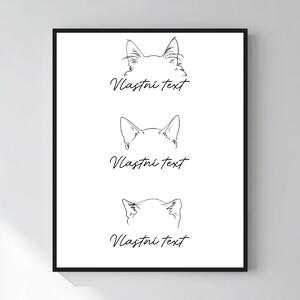 Personalizovaný magický fotoobraz v rámu - 40x50 - zvířecí ouška