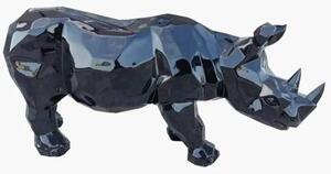 Dekorativní socha fasetovaný Nosorožec černý 38 x 80 cm