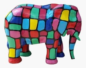 Dekorativní socha Slon vícebarevný 60 cm
