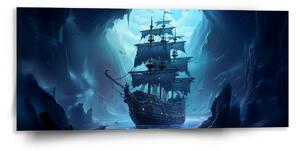 Sablio Obraz Plachetnice v průrvě - 110x50 cm